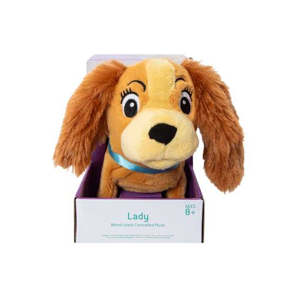 DISNEY LADY EN DE VAGEBOND PLUCHE LADY KNUFFEL AAN EEN LIJN