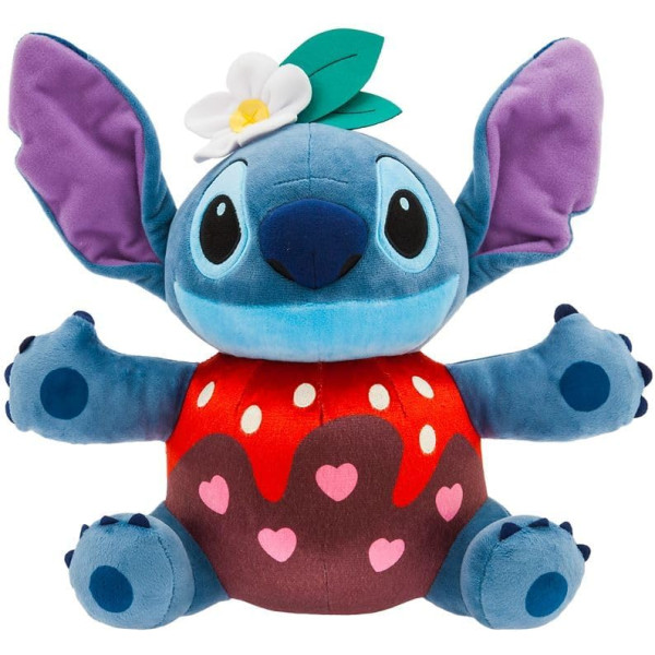 DISNEY LILO & STITCH PLUCHE STITCH MET CHOCOLADE BEDEKT AARDBEI  KNUFFEL