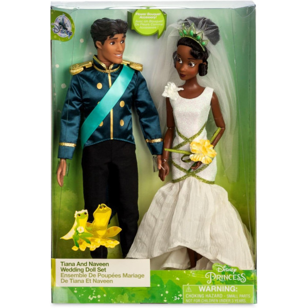 DISNEY PRINSES EN DE KIKKER TIANA EN NAVEEN WEDDING BARBIE POPPEN SET