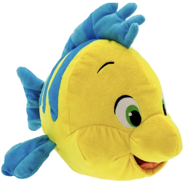 DISNEY KLEINE ZEEMEERMIN PLUCHE BOTJE (FLOUNDER) KNUFFEL