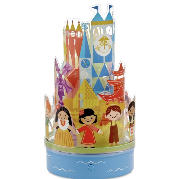 DISNEY HALLMARK IT'S A SMAII WORLD ROTATING LAMP MET GELUID