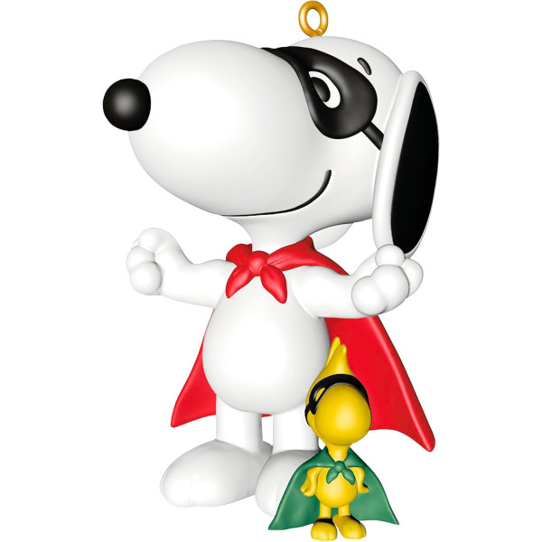 HALLMARK KEEPSAKE SNOOPY PEANUTS MASKED MARVEL ORNAMENT 2025