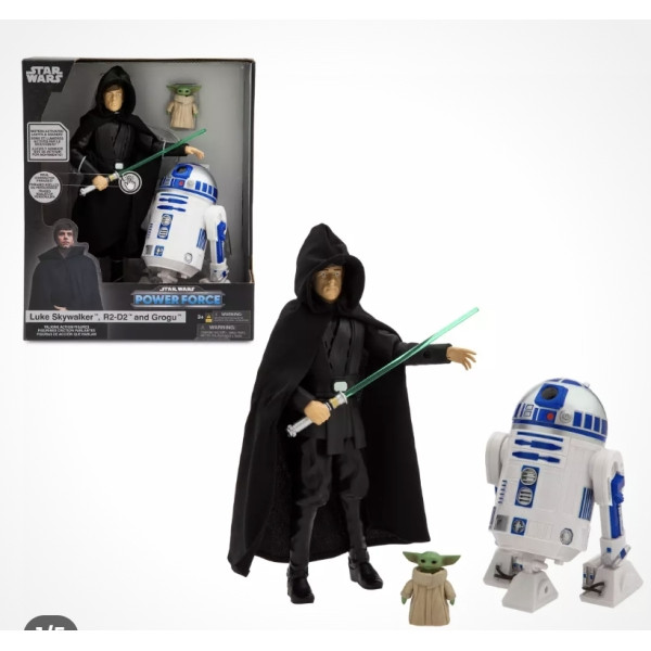 DISNEY STAR WARS LUKE SKYWALKER MET GROGU EN R2-D2 PRATENDE ACTION FIGUUR