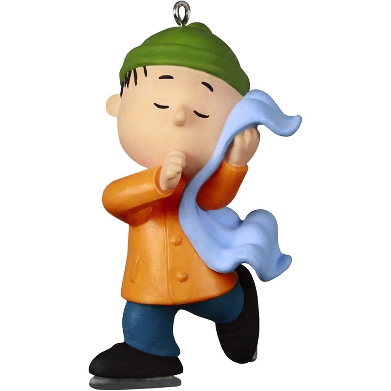 Hallmark PEANUTS Kerstornamenten - Set Van 6 Houten Figuurtjes Met SNOOPY, Charlie Brown