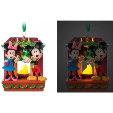 DISNEY MICKEY EN MINNIE ORNAMENT MET LICHT