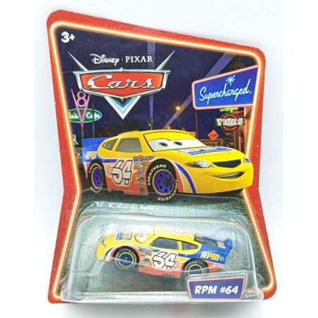 DISNEY PIXAR CARS SUPERCHARGED RPM 64 RACE DIE-CAST AUTO