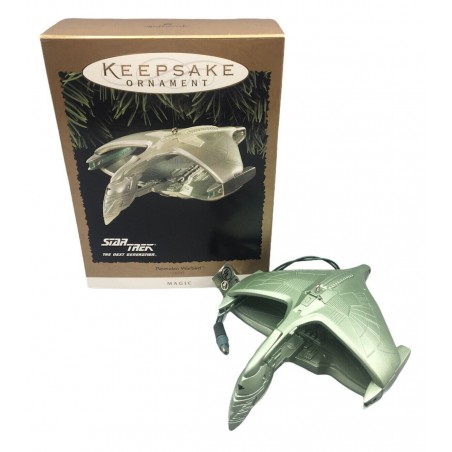 HALLMARK KEEPSAKE 1995 STAR TREK ROMULAN WARBIRD ORNAMENT MET LICHT