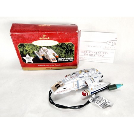 HALLMARK KEEPSAKE 1999 STAR TREK RUNABOUT U.S.S. RIO GRANDE ORNAMENT MET LICHT EN GELUID