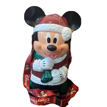 DISNEY MICKEY MOUSE SANTA POPCORN BUCKET MET LANYARD